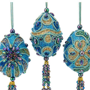 Peacock-Egg-Orn-Set-close