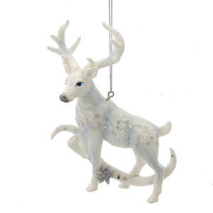 Silver-White-Deer-Ornament