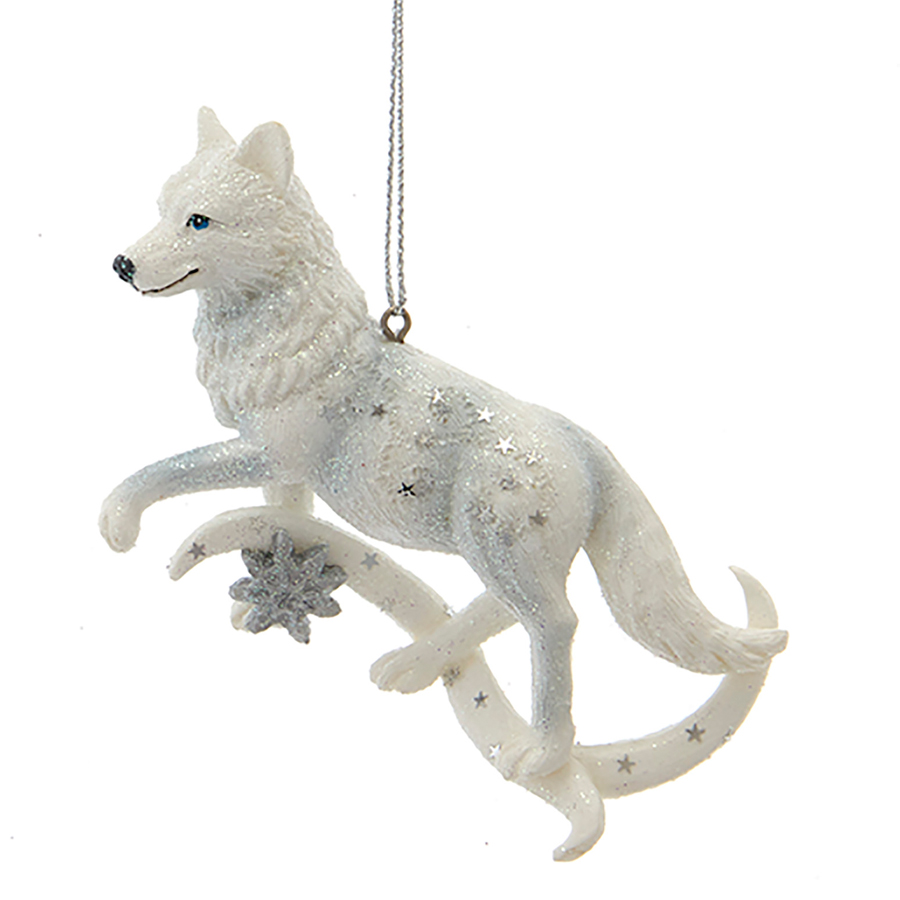 Silver-White-Wolf-Ornament