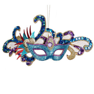 Peacock-Mask-Blue-Ornament