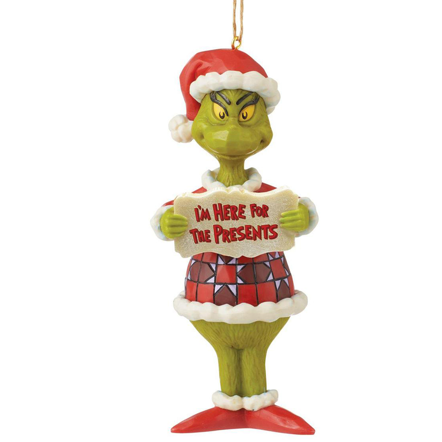 Grinch Here For The Presents Ornament | The Music Box Company