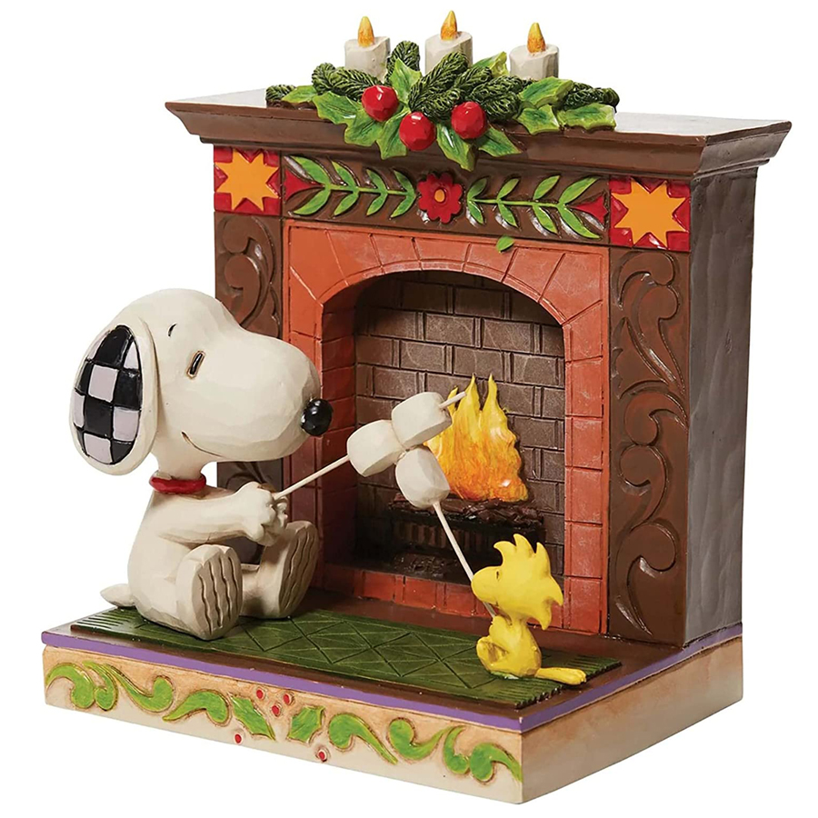 Snoopy-Fireplace-angle-right