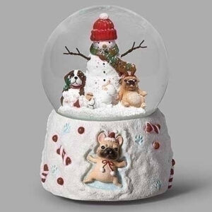 Snowman-Puppies-Globe