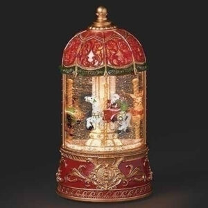 Santa-Reindeer-Carousel-Globe