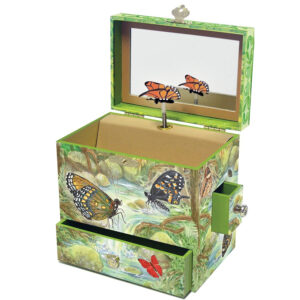 Monarch Butterfly Musical Jewelry Box
