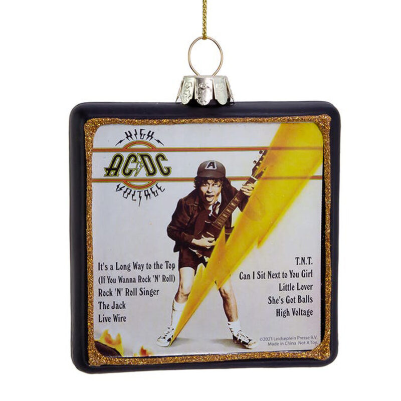 AC/DC© “High Voltage” Glass Ornament | The Music Box Company