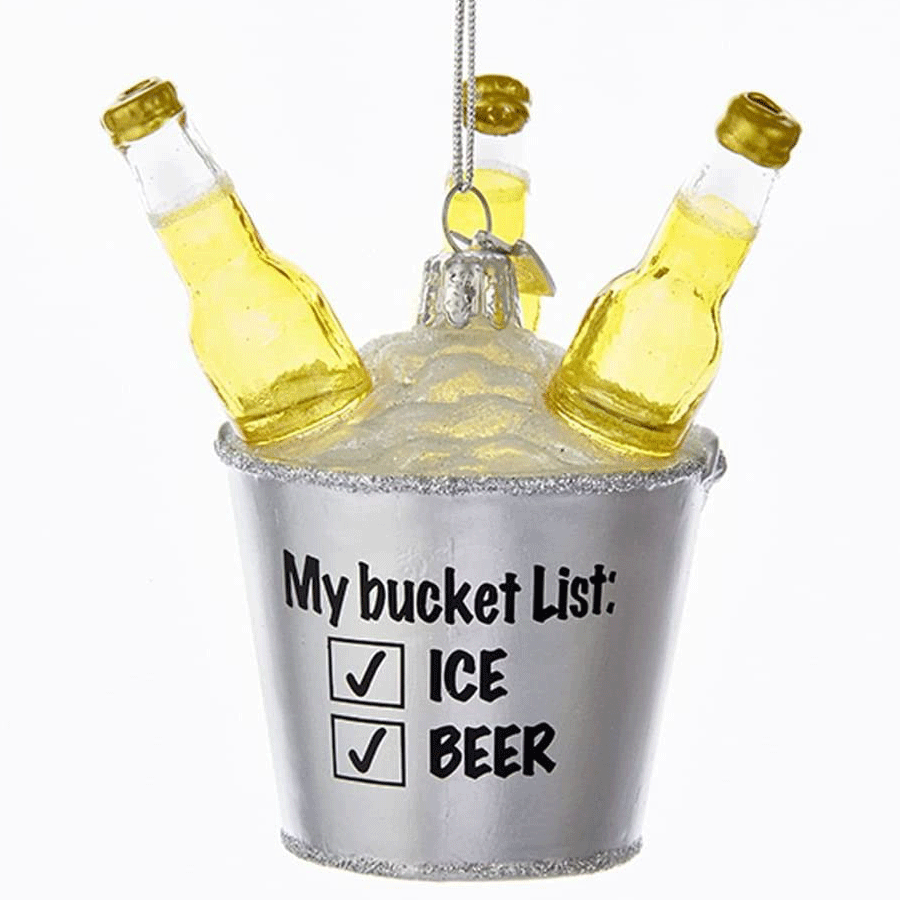 Beer Bucket List Ornament The Music Box Company