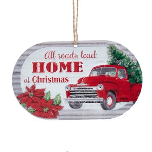 Metal-Red-Truck-Orn-A