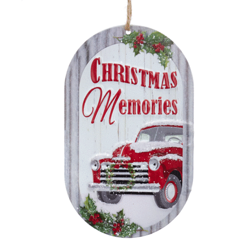 Metal-Red-Truck-Orn-C