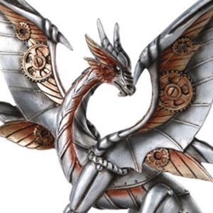 Silver-Steampunk-Dragon-close