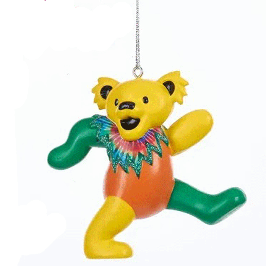 Grateful Dead Yellow Dancing Bear Ornament | The Music Box Company