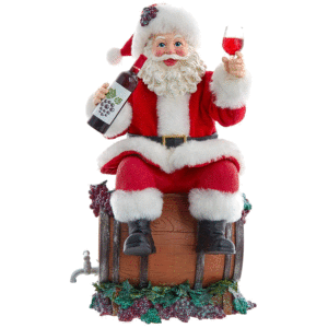 Fabriché™ Santa on Wine Barrel