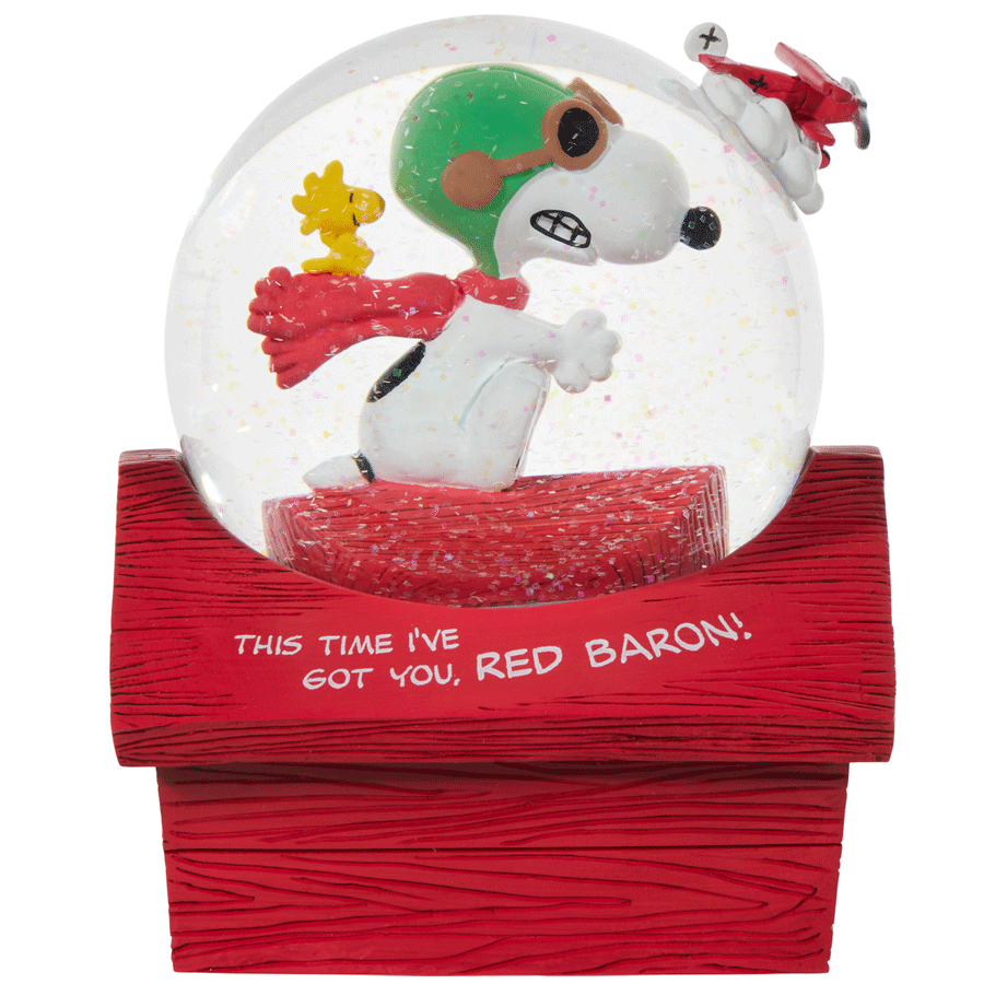 Snoopy & Red Baron Musical Snow Globe | The Music Box Company