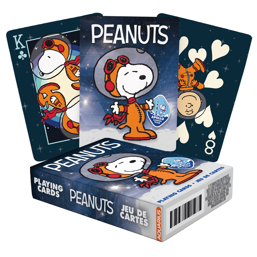 Peanuts Snoopy In Space Playing Cards The Music Box Company