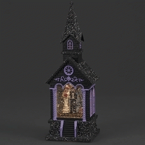 Black Church Skeleton Wedding Lantern