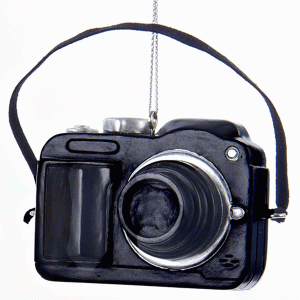 Camera-Ornament-Black