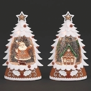 Gingerbread Plastic Snow Globe Set