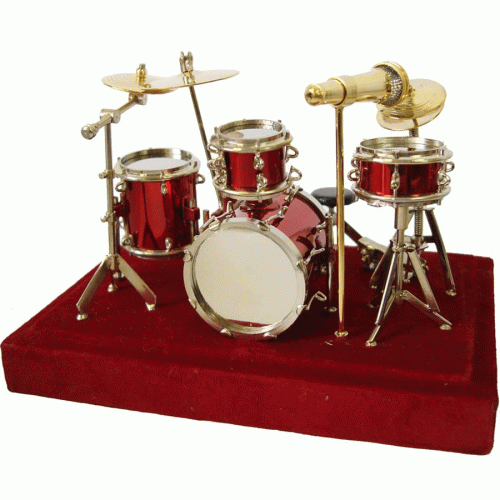 Miniature-Red-Drum-Set