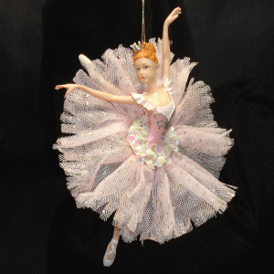 Pink Ballerina Ornament -Arms Out