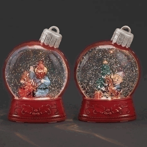 Plastic-Rudolph-Globe-set