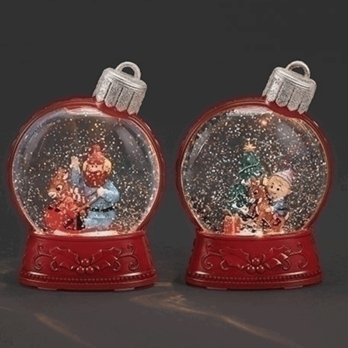 Plastic-Rudolph-Globe-set