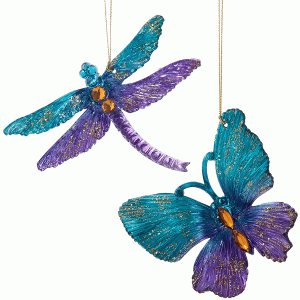Purple-Butterfly-Dragonfly-set