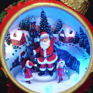 Red-Ball-Santa-Children-close