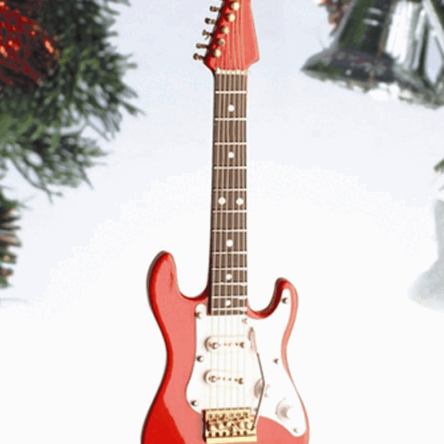 Red Electric Guitar Ornament - Image 2