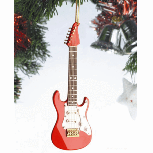 Red Electric Guitar Ornament