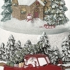 Santa-Red-Truck-Snow-Globe-close