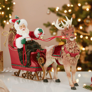 Santa-Sleigh-&-Deer-display