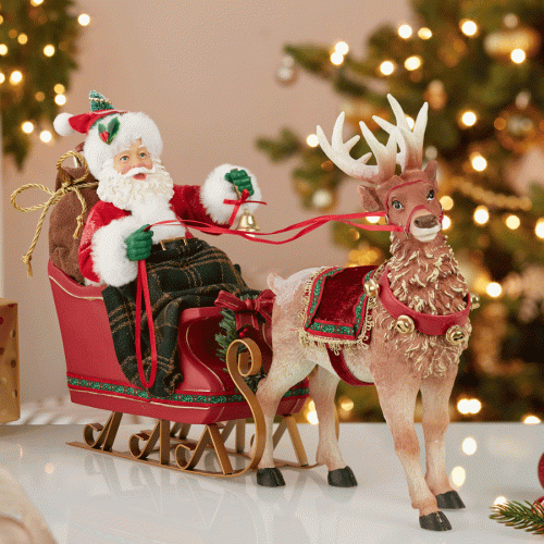 Santa-Sleigh-&-Deer-display