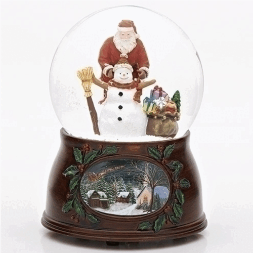 Santa-Snowman-Globe