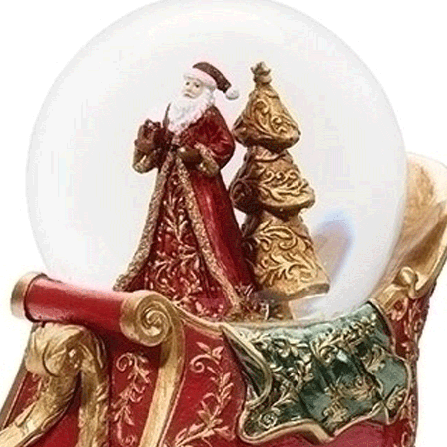 Santa-in-Sleigh-Globe-close