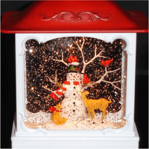 Snowman-Animals-Lantern-close