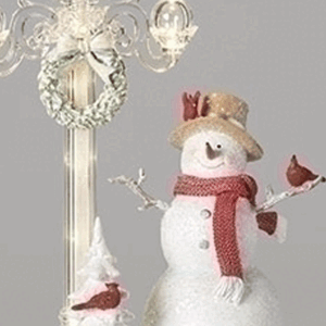 Snowman-Lamppost-close
