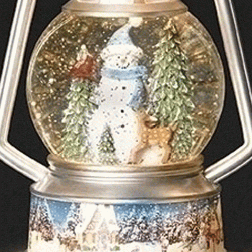 Snowman-Scene-Lantern-close
