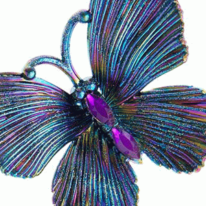 Teal-Butterfly-Ornament-close